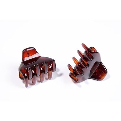 Pack 2 Petites Barrettes - French Shell - Marron
