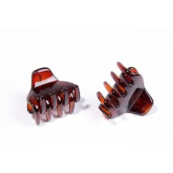 Pack 2 Petites Barrettes - French Shell - Marron 1