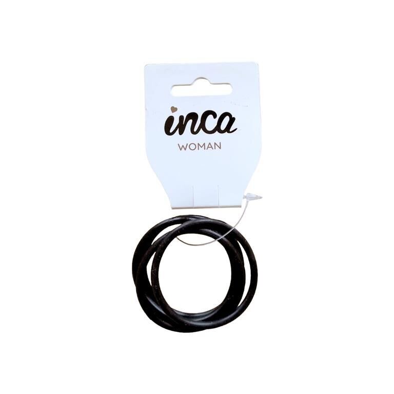 Pack 4 Haarbänder - Silikon - Schwarz