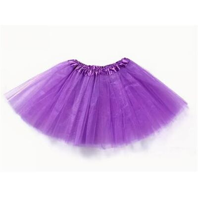 Tutu Princesse Enfant et Ceinture Elastique - Tulle - Lilas