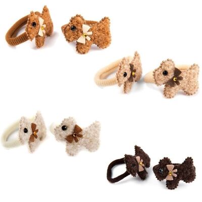 Pack 2 Hair Bands with Puppy - Various Colors