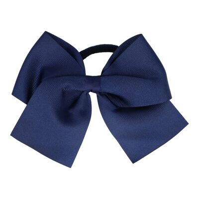 Cravatta per capelli con fiocco grande - blu navy