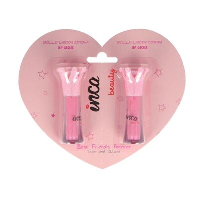 Pack 2 Lip Gloss - Best Friend - Divisible Heart Container