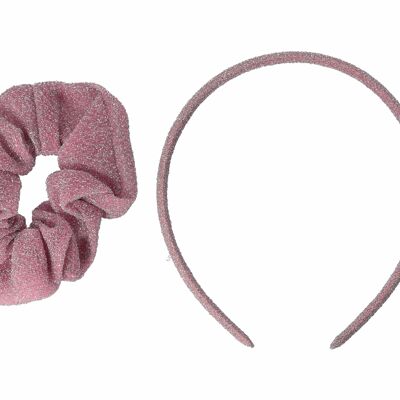 Stirnband und Haargummi für Kinder - Glitzer