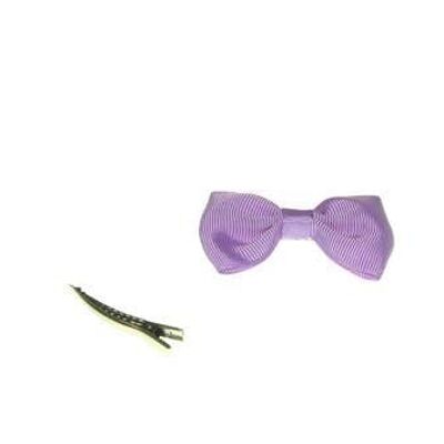 Pack of 2 Hair Bows with Crocodile Clip - Lilac