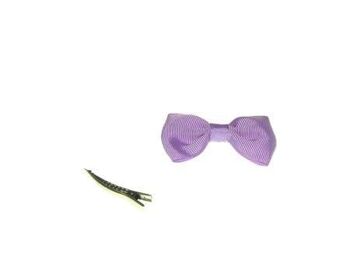 Lot de 2 nœuds pour cheveux avec pince crocodile - Lilas