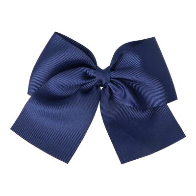 Fiocco per capelli con clip a coccodrillo - blu navy