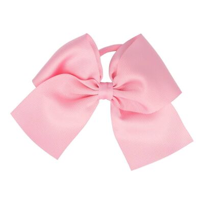 Hair Bow with Acrylic Rubber Band - 11 x 9 cm - Pink
