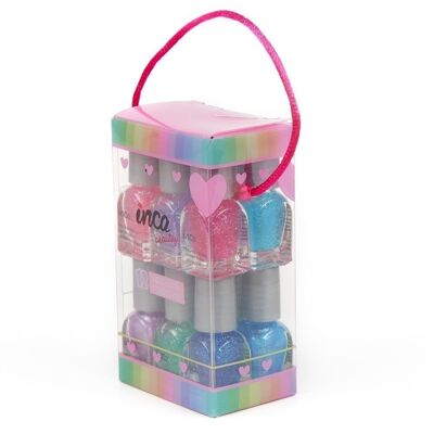 Packung mit 12 Nagellacken für Kinder – Nagellack auf Wasserbasis – 12 Farben