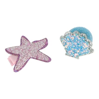 Hair Clip with Star and Rubber Band with Shell - Girl