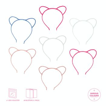 Bandeau pour Cheveux Enfant - Avec Oreilles - 4 Couleurs 2