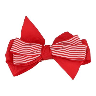 Double Bow for Hair with Clip - 11 x 4.5 cm - 2 Colors