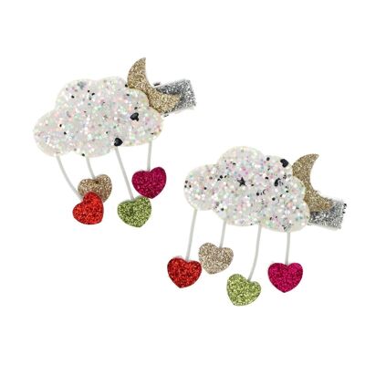 Children clip with cloud and hearts