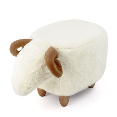 Hocker, Le Mouton, weiß, Polyester / Holz