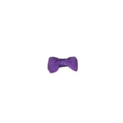 Pack 2 Hair Bows with Clip - Violet and Silver