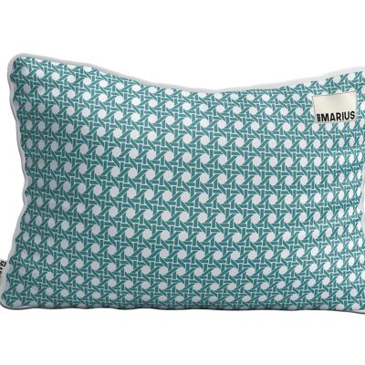 Coussin CANNAGE Emeraude 40x60 cm