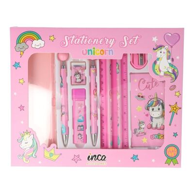 Unicorn Stationery Set - Pencil Case, Notebook and Pencils