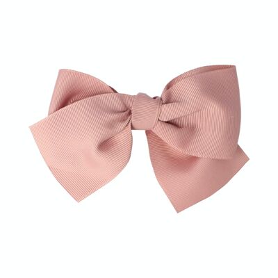 Fiocco per capelli per bambini con clip - 11 x 5 cm - rosa