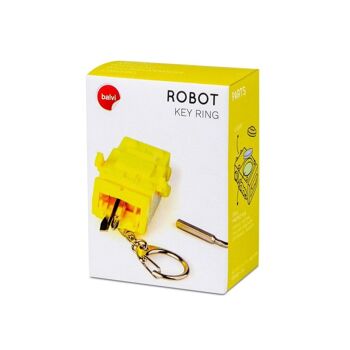 Porte-clés, Robot, multifonction, avec lumière, jaune 2
