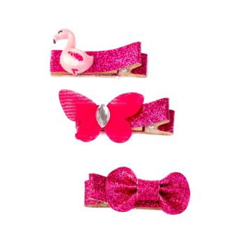 3 Barrettes Crocodile Enfant - 3 Modèles 1