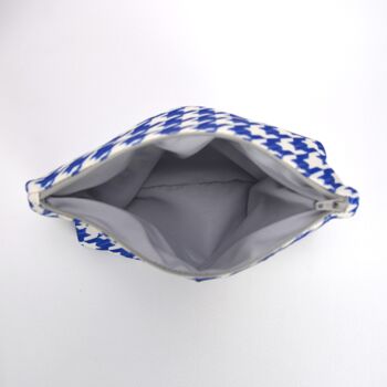 Trousse rectangle PIED DE COQ Bleu 16x23 cm 2