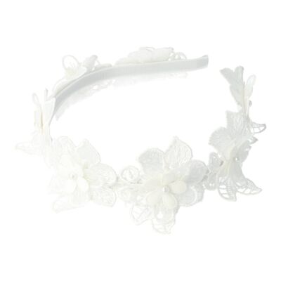 Kinderstirnband für Haare - Blumen und Perlen - 3 Farben
