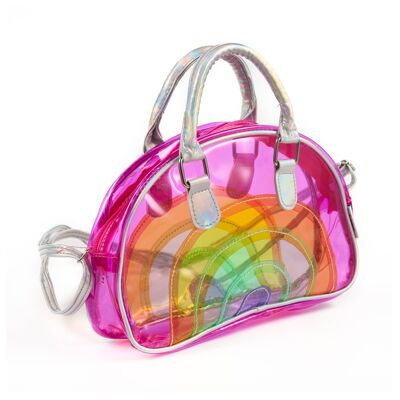 Transparente Kindertasche mit Regenbogen - Verstellbarer Riemen