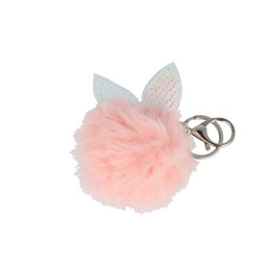 Keychain with Pompom and Ears - Various Colors
