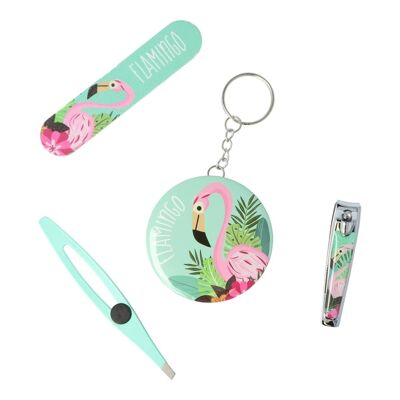 Personal Care Set - File, Tweezers, Nail Clippers and Mirror