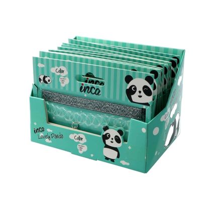 Set di 2 girocolli per bambini con panda - 3 colori