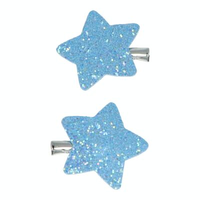 Pack of 2 Hair Clips with Star - Glitter