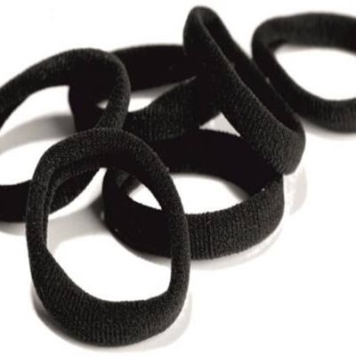 Pack of 10 Hair Bands - Acrylic - Black