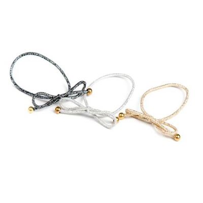 Set of 3 Hair Ties with Bow - 3 Colors