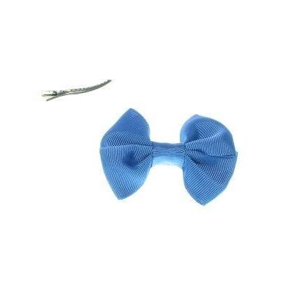 Children's Hair Bow with Crocodile Clip - Blue