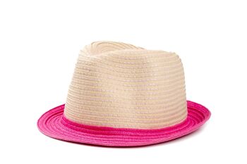 Chapeau Été Style Marin - Raphia - Fuchsia - 50/52