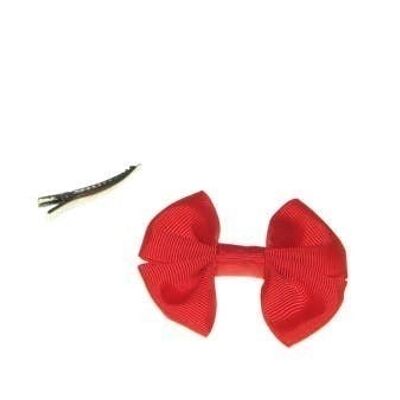 Children's Hair Bow with Crocodile Clip - Red