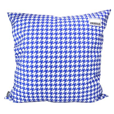 Coussin PIED DE COQ Bleu 75x75 cm