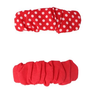 Set of 2 Fabric Covered Hair Clips - 3 Models