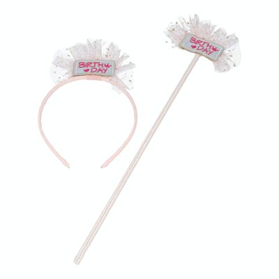 Child Costume Set - Headband with Crown and Wand
