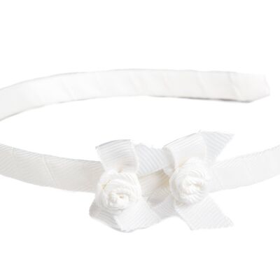Elastic Baby Headband with Bow and Flowers