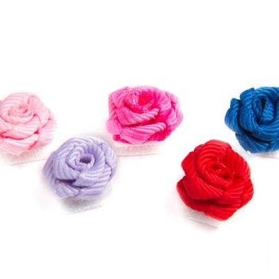 Pack de 4 Roses pour Cheveux avec Velcro - Pour Bébé