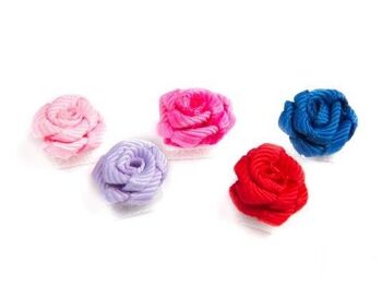Pack de 4 Roses pour Cheveux avec Velcro - Pour Bébé