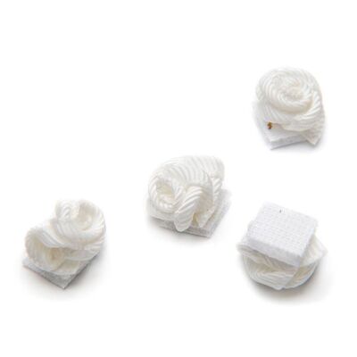 Confezione da 4 Rose per Capelli con Velcro - Per Neonato