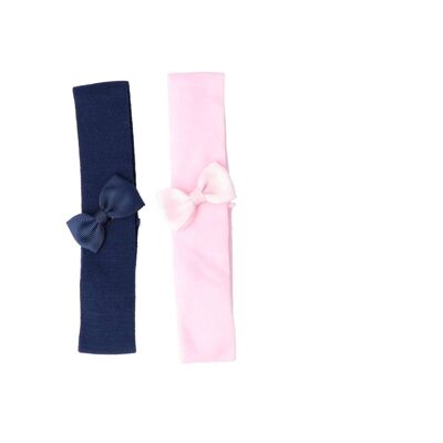 Set 2 Baby Headband Ribbons for Hair with Bow