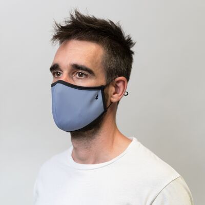 Mascarilla Reutilizable de Tela Adulto - Unisex - Azul Claro