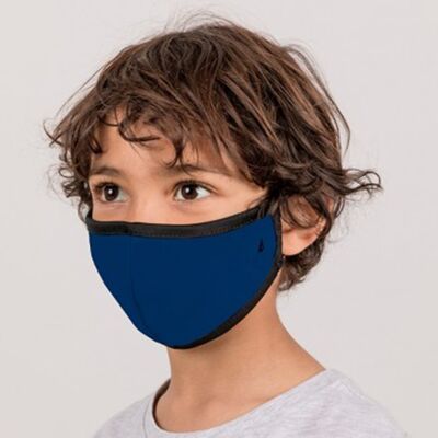 Mascarilla Infantil Reutilizable de Tela - Unisex - Azul