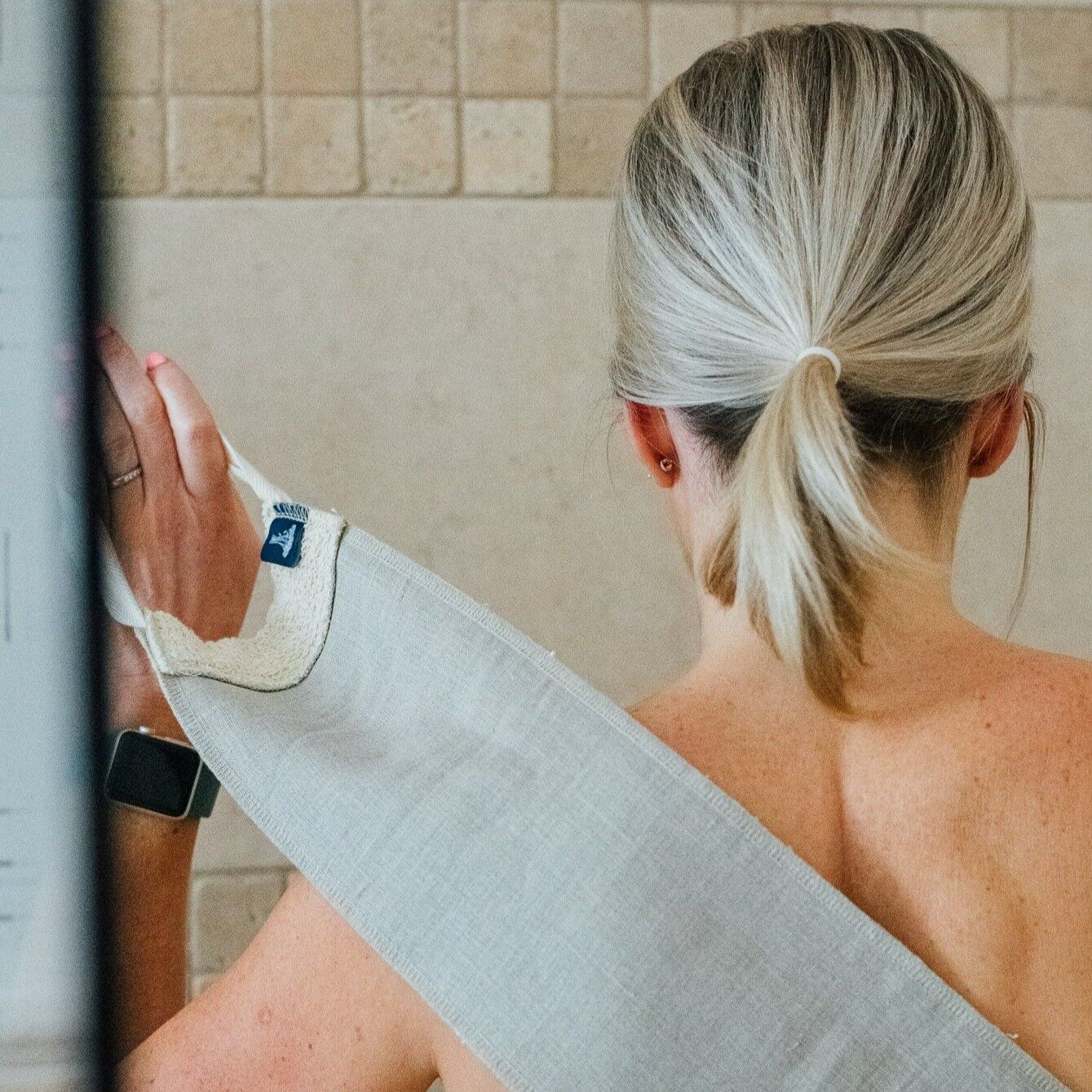 Reusable Linen & Cotton Back Scrubber