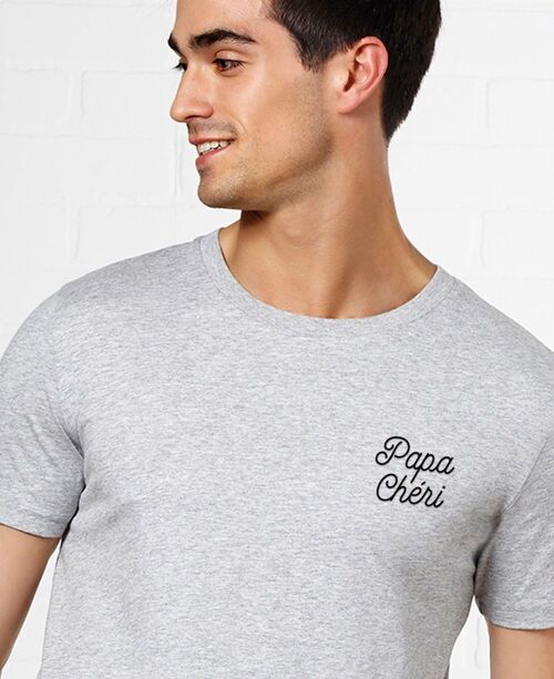 T-shirt homme Papa Chéri (brodé)