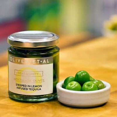 Neat & Dirty Lemon Infused Tequila & Olives 165g