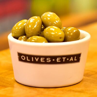 Whole Green Greek Olives in Oil 2.5Kg